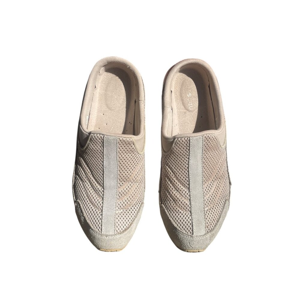 Slip-on Sneakers Suede‎ Beige Open Heel Lightweight Mules by Easy Spirit 8